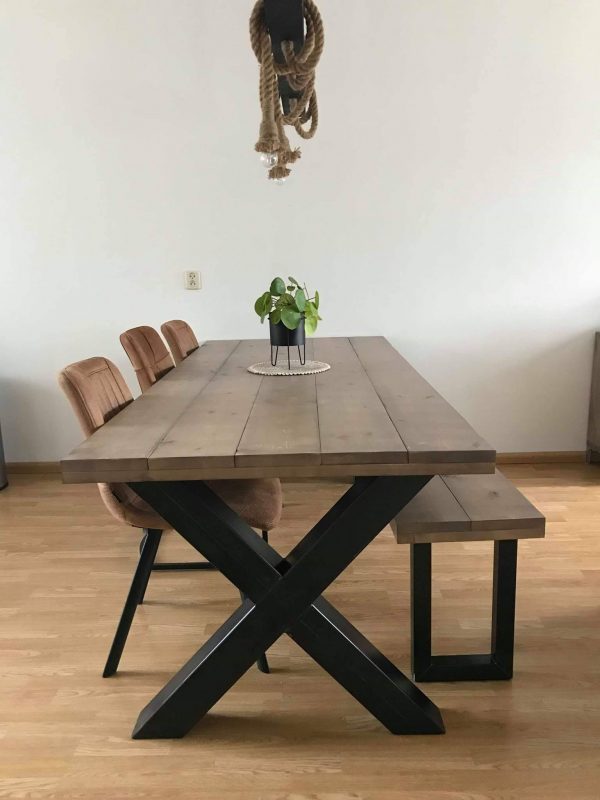 Eettafel steigerhout - Afbeelding 3
