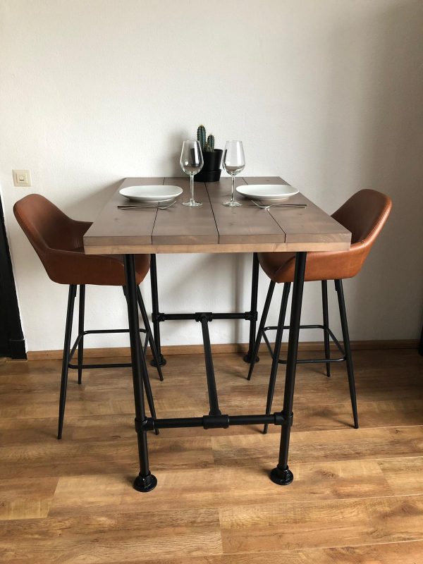 Industriële bartafel steigerhout