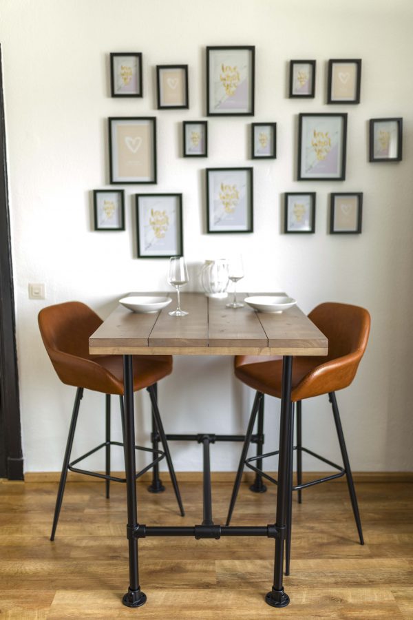Industriële bartafel steigerhout - Afbeelding 2
