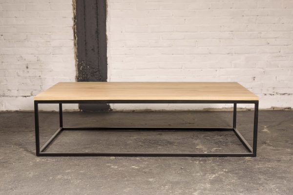Salontafel eiken frame rechthoek - Afbeelding 2