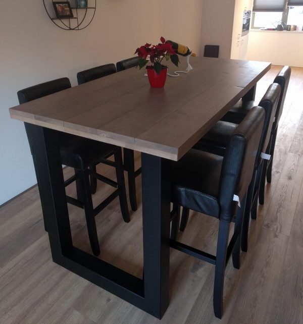 Industriële bartafel steigerhout - Afbeelding 5
