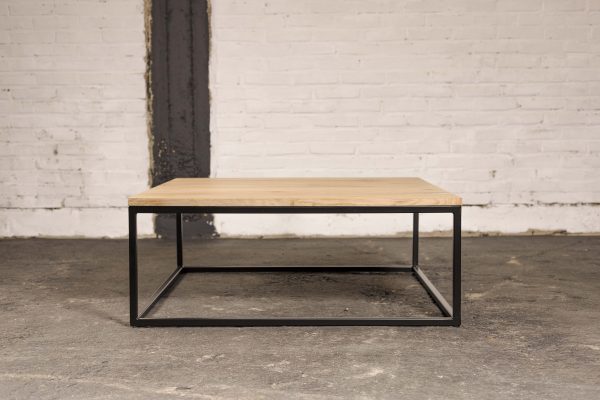 Salontafel eiken frame vierkant