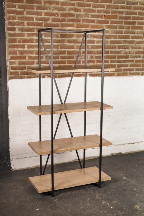 Kast van steigerhout en staal - Afbeelding 3