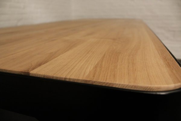Eettafel eiken in frame met afgeronde hoeken - Afbeelding 3
