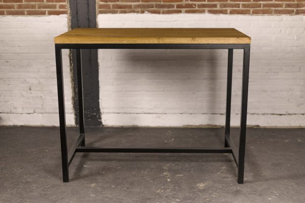 Industriële bartafel eiken - Afbeelding 3