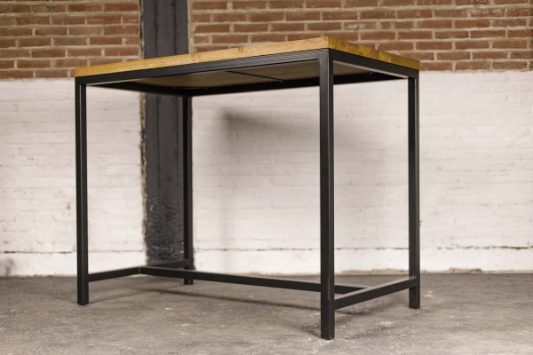 Industriële bartafel eiken - Afbeelding 2