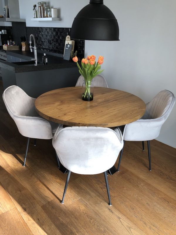 Tafel eiken rond - Afbeelding 2