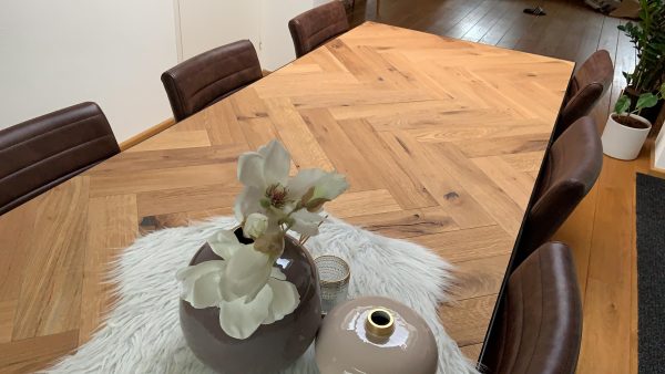 Frametafel eiken visgraat - Afbeelding 2