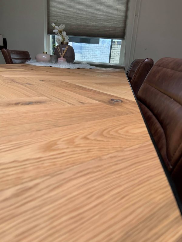 Frametafel eiken visgraat - Afbeelding 4