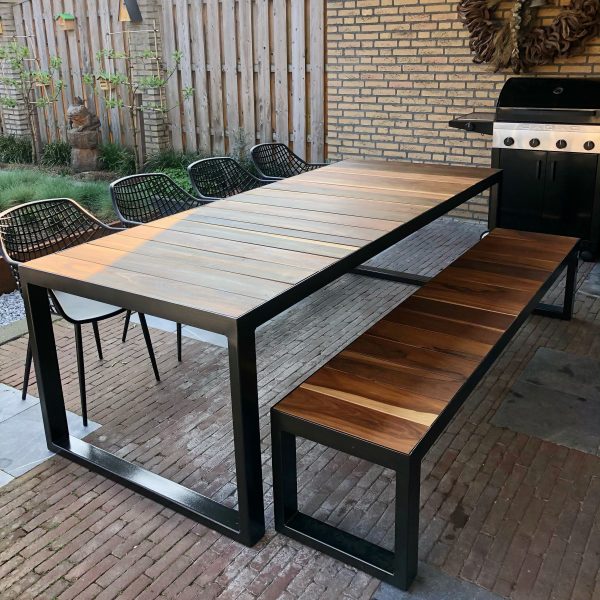 Tuintafel van Ipé horizontaal