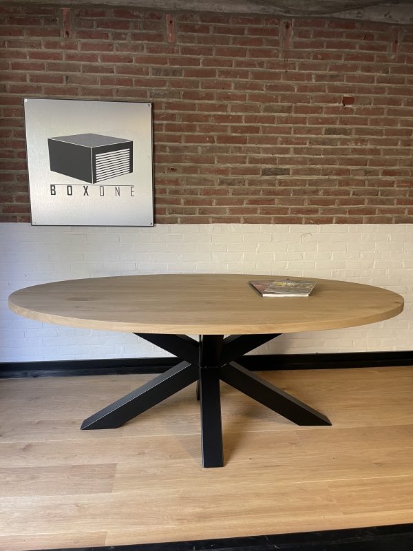 Eettafel eiken ovaal - Afbeelding 3