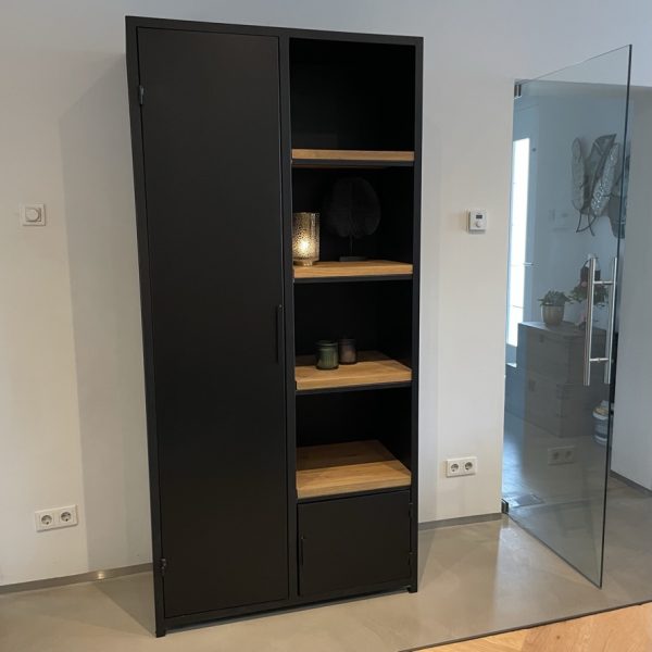 Lockerkast staal & eiken - Afbeelding 3