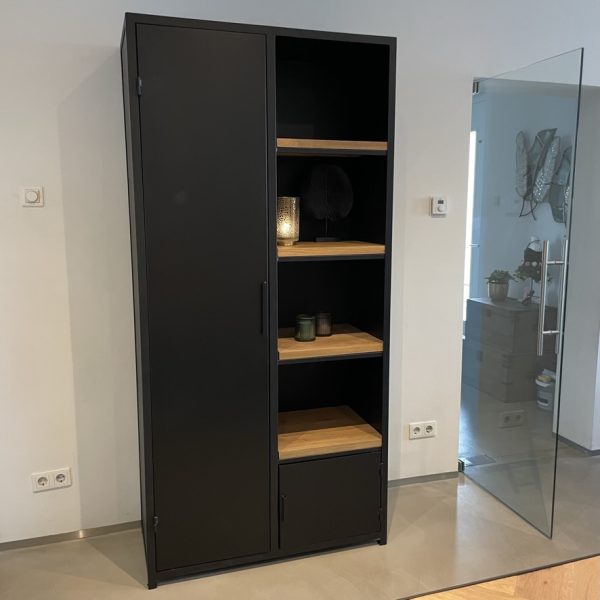 Lockerkast staal & eiken - Afbeelding 2