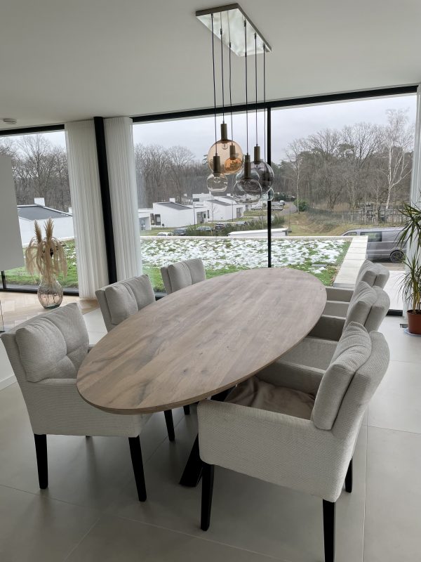 Eettafel eiken ovaal verjongd - Afbeelding 3