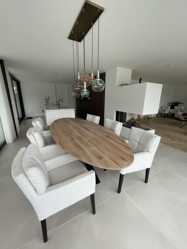 Eettafel eiken ovaal verjongd - Afbeelding 4